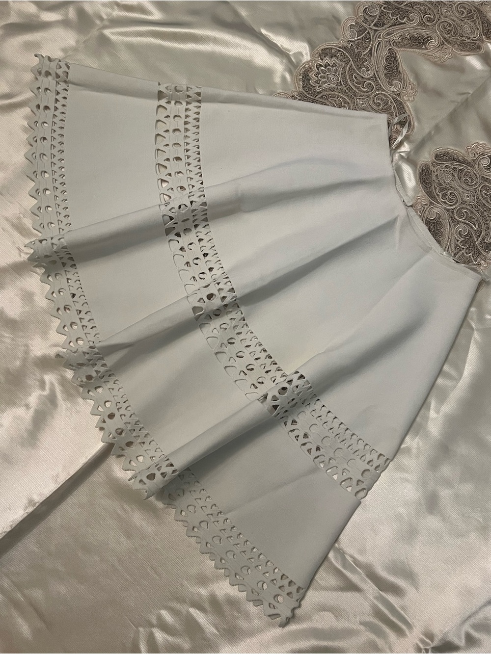 Alaïa White Laser-Cut Circle Skirt